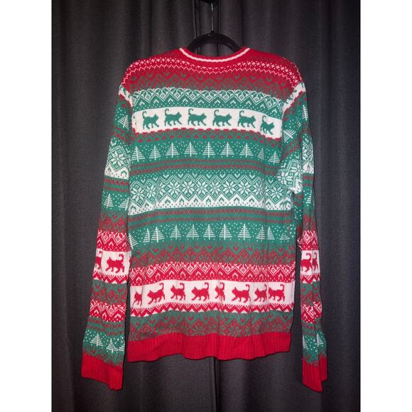 Ugly Christmas Sweater Xmas Size XL Cat - Picture 3 of 3
